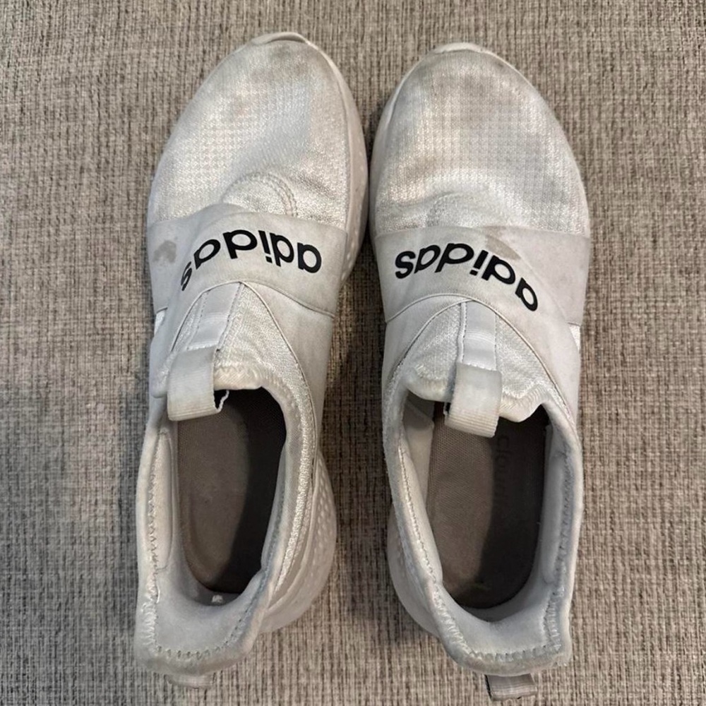 used adidas white trainers size 6 DIRTYYY